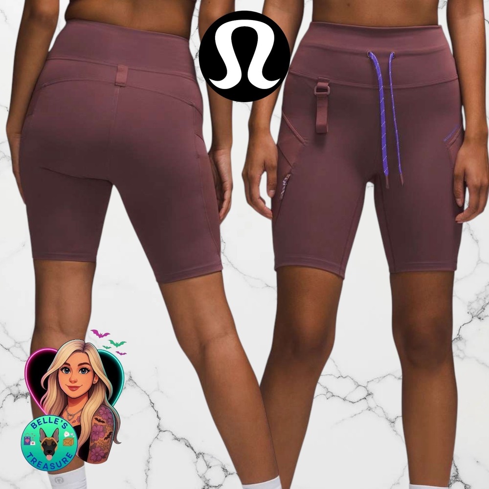 Lululemon Womens 8 Cargo Super-High-Rise Hiking Short 8" Dark Oxide Mauve $98